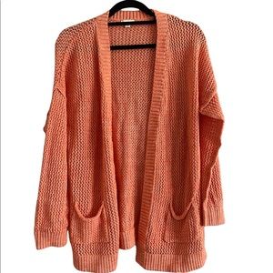 Gap Salmon Long Sleeve Knitted Cardigan Sz M